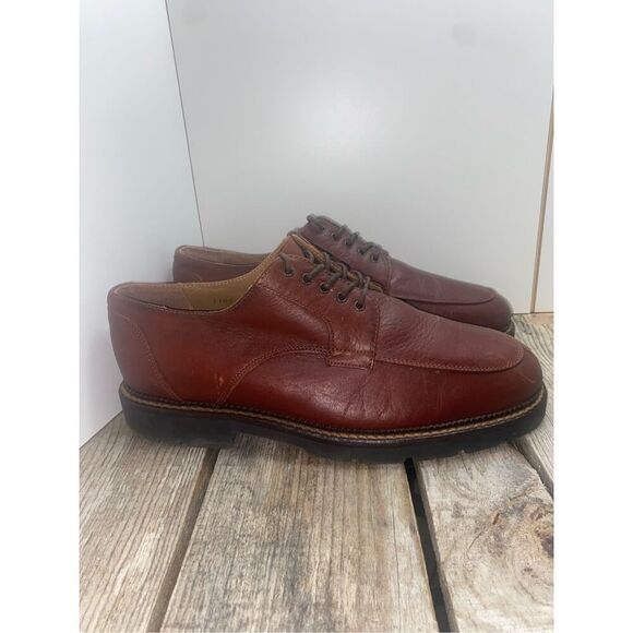 H.S. Trask & Co Brown Leather Oxford Shoes Men’s Size 10M Made in Italy Handcraf - Picture 3 of 8